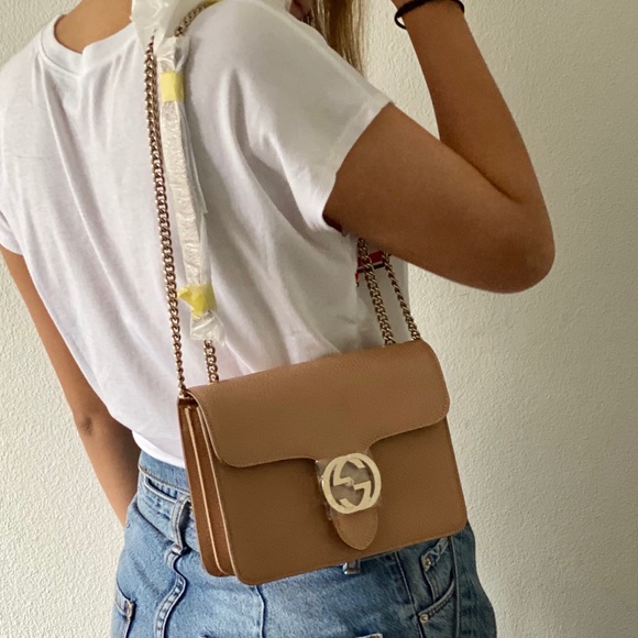 GUCCI LEATHER CROSSBODY BAG - Picture 7 of 8